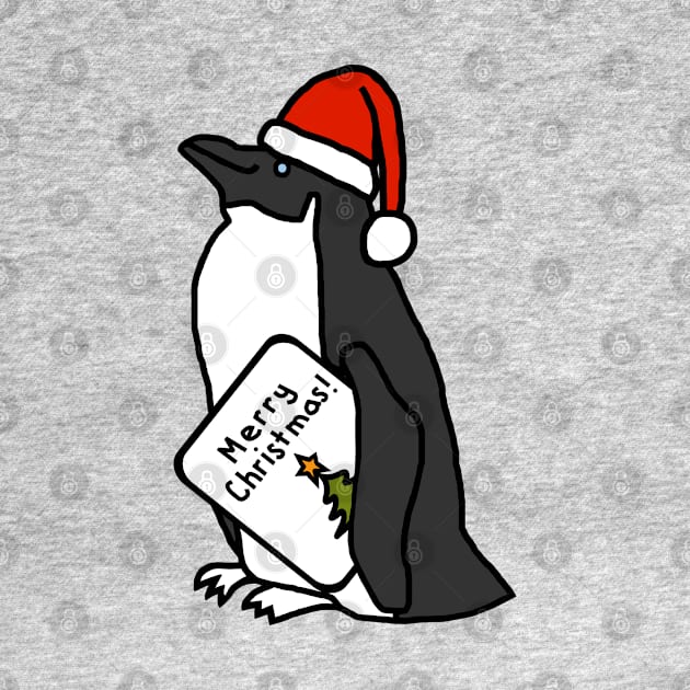 Cool Penguin Says Merry Christmas by ellenhenryart